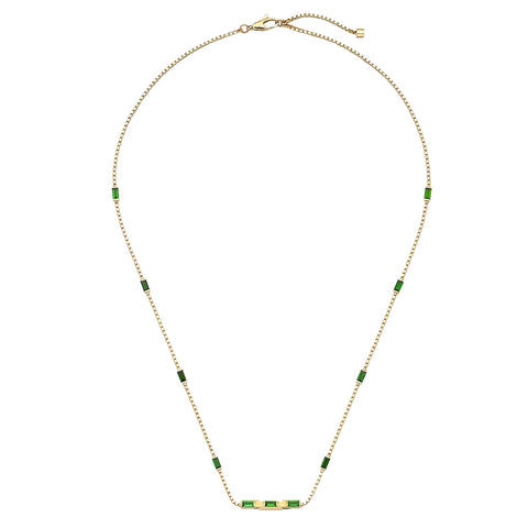 Gucci Link to Love Baguette Tourmaline Necklace  Gucci Jewelry