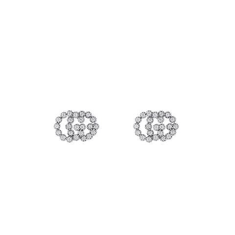Gucci GG Running Stud Earrings with Diamonds  Gucci Jewelry