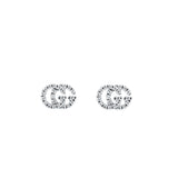 Gucci GG Running Stud Earrings with Diamonds  Gucci Jewelry
