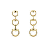 Gucci 18K Yellow Gold Horsebit Drip Earrings