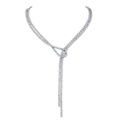 A LINK Abbracci Double Loop Diamond Necklace