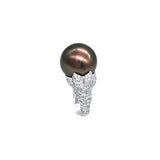 Black South Sea Pearl Diamond Ring
