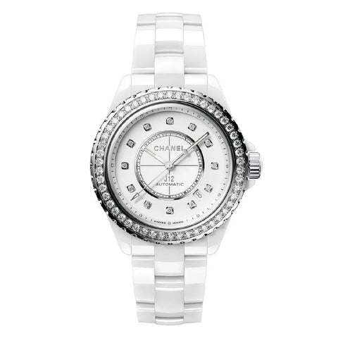CHANEL J12 Automatic Diamond White Dial Watch