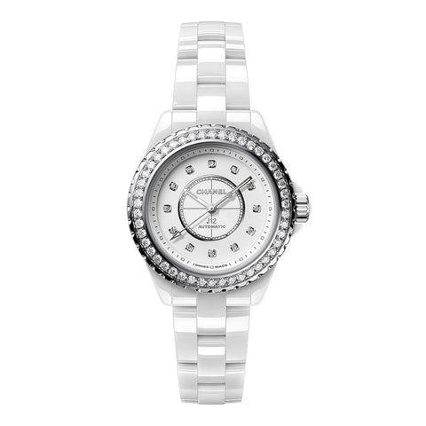 Chanel J12 Diamond Bezel Watch Caliber 12.2, 33MM