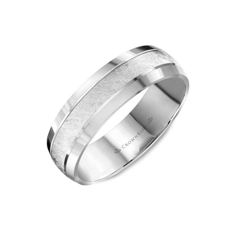 Crown Ring Wedding Band Carved