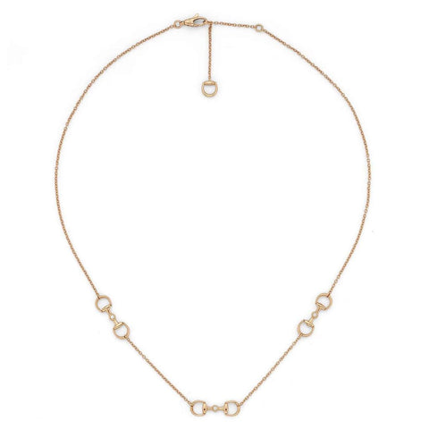 Gucci 18K Rose Gold Horsebit Necklace