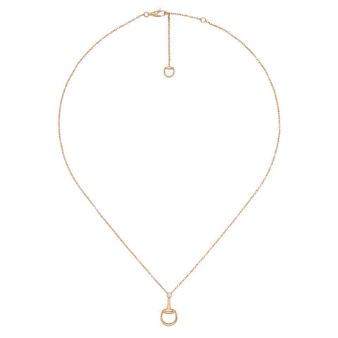 Gucci 18K Rose Gold Horsebit Necklace
