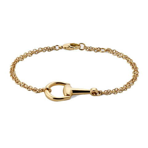 Gucci 18K Yellow Gold Horsebit Chain Bracelet