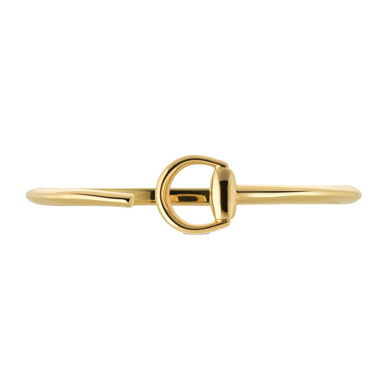Gucci 18K Yellow Gold Horsebit Cuff Bracelet