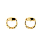 Gucci 18K Yellow Gold Horsebit Stud Earrings