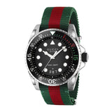 Gucci Dive Green and Red Nylon Watch YA136209