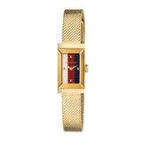 Gucci G-Frame Quartz White, Red and Navy Dial - YA147511