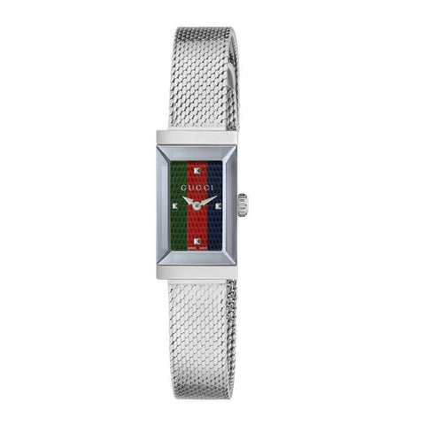 Gucci G-rame Quartz Green, Red and Blue Dial Watch - YA147510