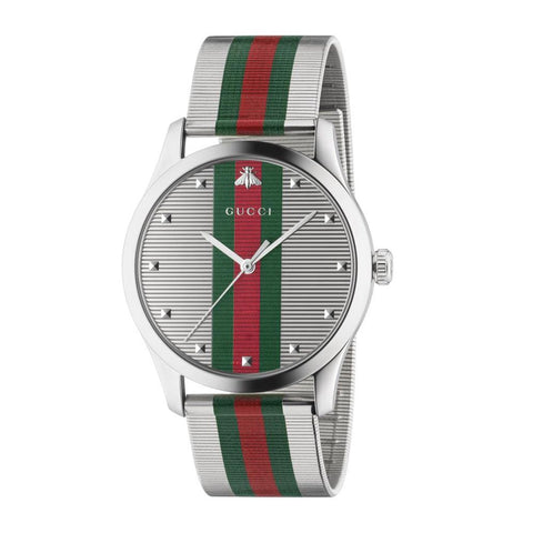 Gucci G-Timeless Quartz Silver Dial Watch - YA126284