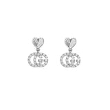 Gucci GG Running 18K Earrings with Diamonds