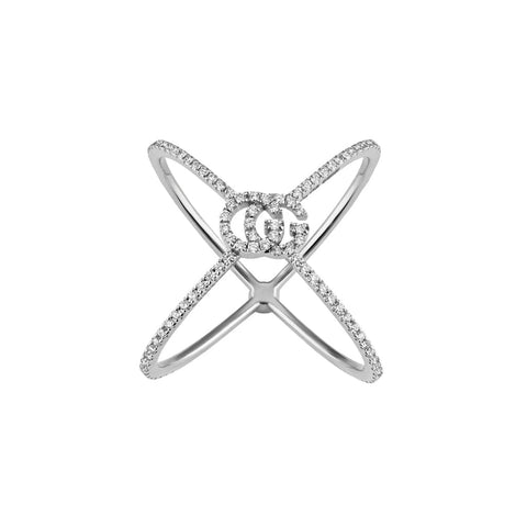 Gucci GG Running Diamond X Ring