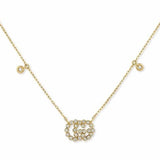 Gucci GG Running Necklace with Diamonds