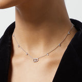 Gucci GG Running Necklace with Diamonds