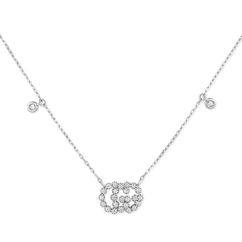 Gucci GG Running Necklace with Diamonds