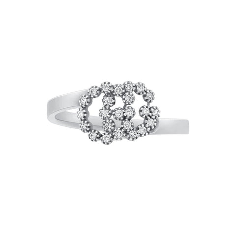 Gucci GG Running Ring with Diamonds