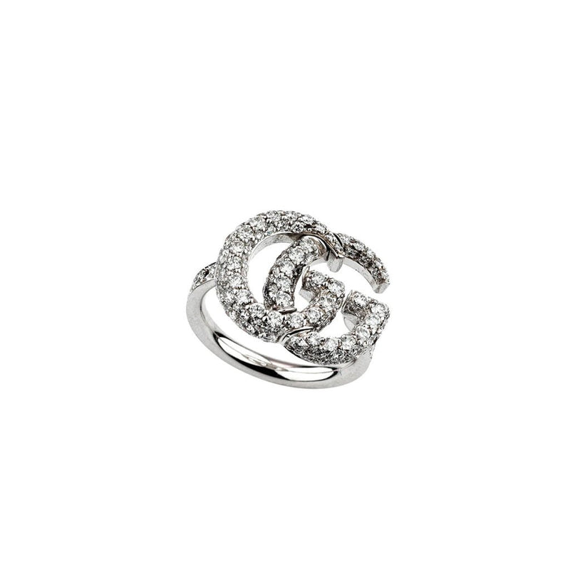 Gucci GG Running Ring with Diamonds