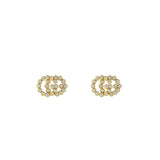 Gucci GG Running Stud Earrings with Diamonds