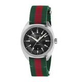 Gucci GG2570 Black Dial Green and Red Nylon Watch - YA142305