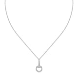 Gucci Horsebit 18K White Gold Diamond Necklace