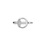 Gucci Horsebit 18K White Gold Diamond Ring