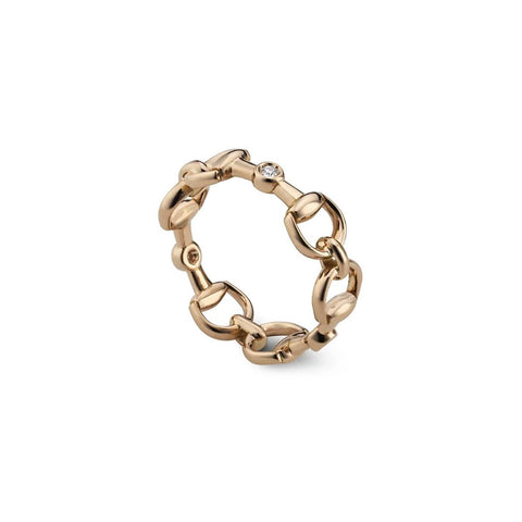 Gucci Horsebit Mini Diamond Ring
