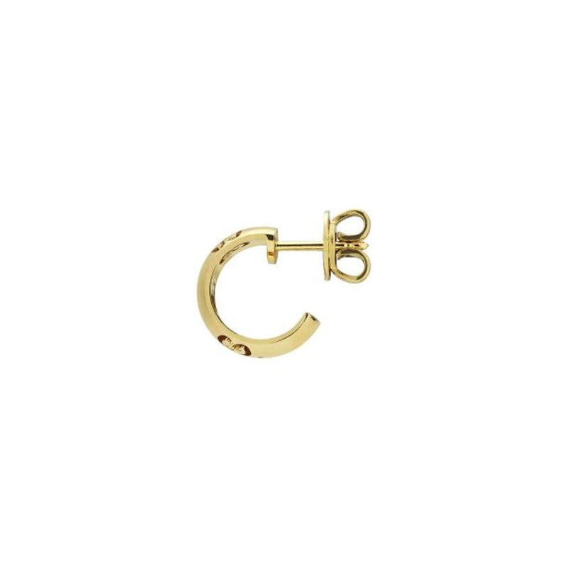 Gucci Icon 18k Yellow Gold 6mm Hoop Earrings