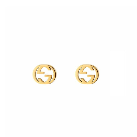 Gucci Interlocking 18K Gold Earrings