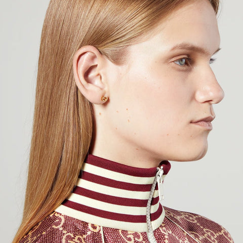 Gucci Interlocking 18K Gold Earrings