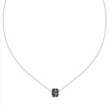 Gucci Interlocking 18K White Gold Corundum Necklace