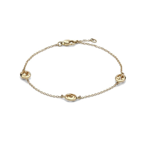 Gucci Interlocking 18K Yellow Gold Chain Bracelet