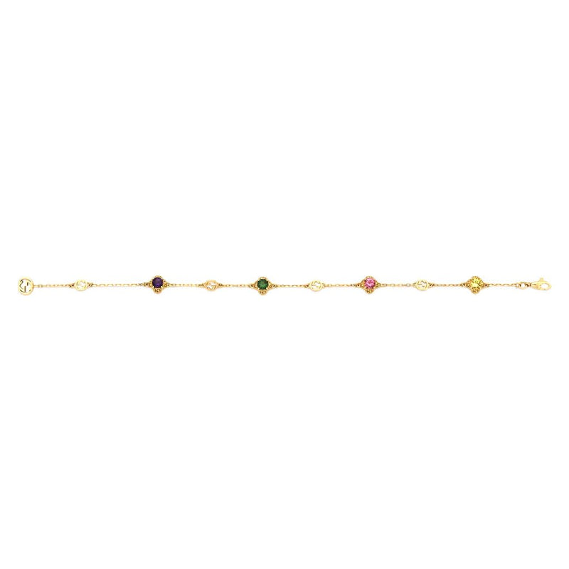 Gucci Interlocking Bracelet with Gemstones