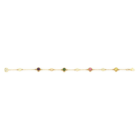 Gucci Interlocking Bracelet with Gemstones