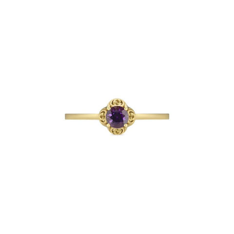 Gucci Interlocking G Amethyst Ring