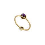 Gucci Interlocking G Amethyst Ring