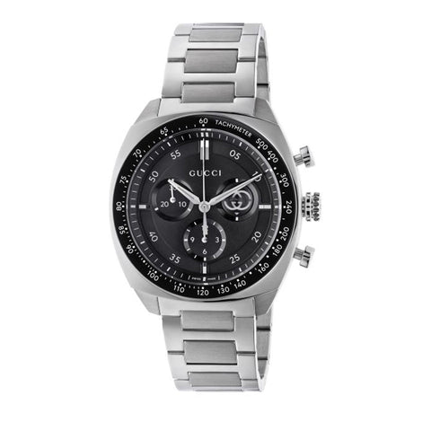 Gucci Interlocking G Chronograph Black Dial Stainless Steel Watch 41mm