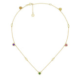 Gucci Interlocking Necklace with Gemstones
