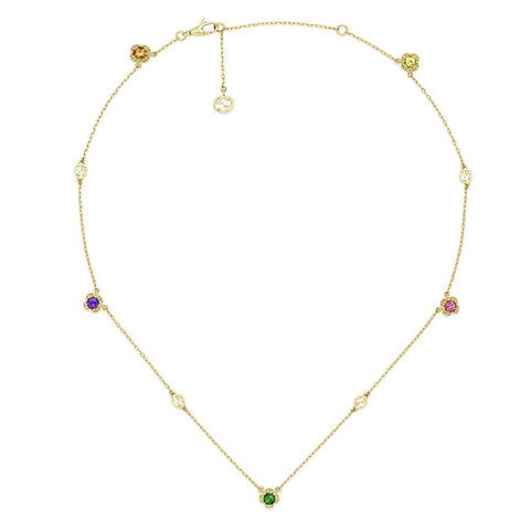 Gucci Interlocking Necklace with Gemstones