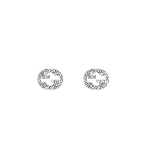 Gucci Interlocking Studs with Diamonds