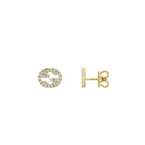 Gucci Interlocking Studs with Diamonds