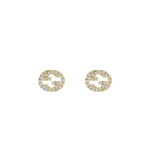 Gucci Interlocking Studs with Diamonds