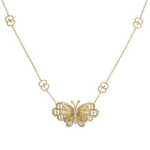 Gucci Le Marché des Merveilles Butterfly Necklace