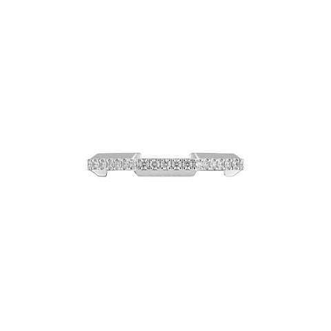 Gucci Link to Love 18K White Gold and Diamonds Ring