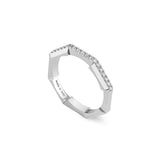 Gucci Link to Love 18K White Gold and Diamonds Ring