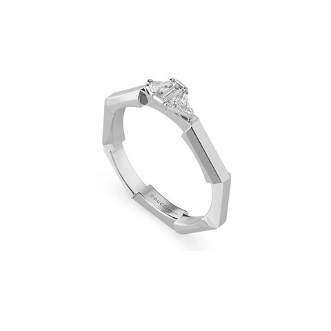 Gucci Link to Love 18KW White Gold Diamond Ring