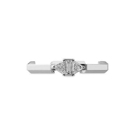 Gucci Link to Love 18KW White Gold Diamond Ring